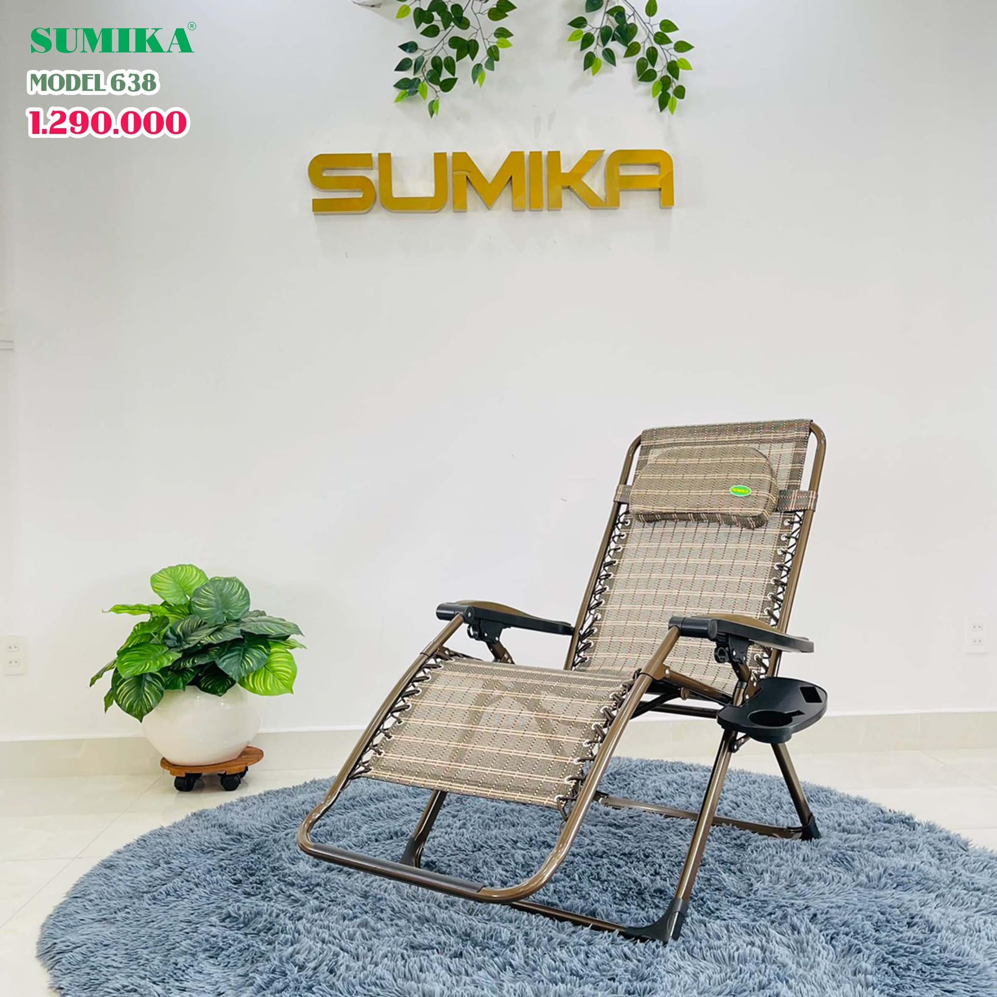 Ghế Xếp Thư Giãn SUMIKA 638 [ RỘNG 73 CM SIÊU RỘNG  ] .